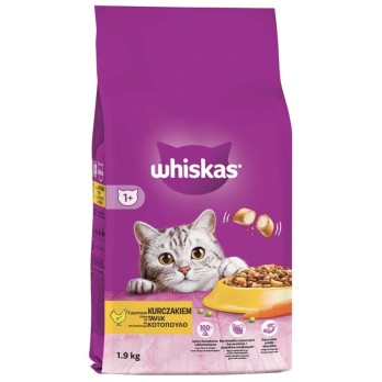 WHISKAS ADULT με Κοτόπουλο & Γεμιστές Κροκέτες 1,9KG