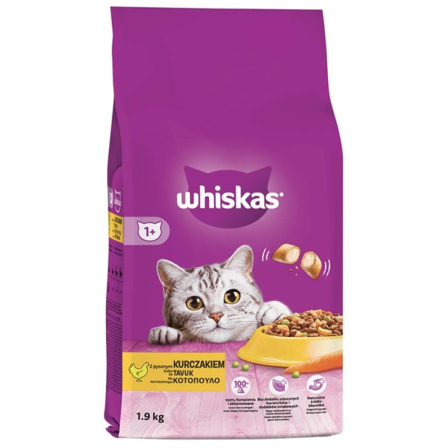 WHISKAS ADULT ΚΟΤΟΠOΥΛΟ & ΓΕΜ.ΚΡΟΚΕΤΕΣ 1.9kg CESAR