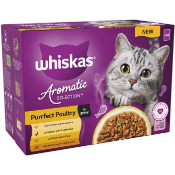 WHISKAS ΦΑΚ. M/P AROMATIC SELECTIONS ΥΠΕΡΟΧΑ ΠΟΥΛΕΡΙΚΑ ΣΕ ΣΑΛΤΣΑ 4X85g