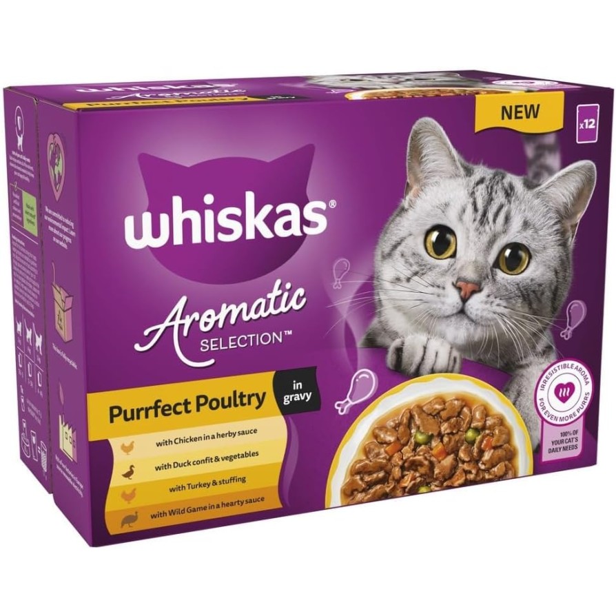 WHISKAS ΦΑΚ. M/P AROMATIC SELECTIONS ΥΠΕΡΟΧΑ ΠΟΥΛΕΡΙΚΑ ΣΕ ΣΑΛΤΣΑ 4X85g WHISKAS
