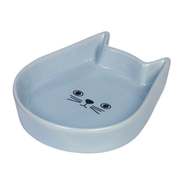 NOBBY Κεραμικό Πιάτο KITTY FACE light blue 13x16x3cm, 200ml