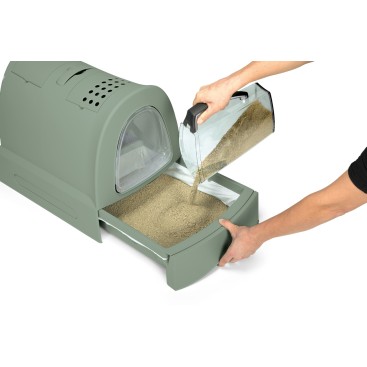 IMAC ΤΟΥΑΛΕΤΑ ΓΑΤΑΣ ΚΛΕΙΣΤΗ ZUMA 2ND LIFE ΠΡΑΣΙΝΟ 56x40x42,5cm