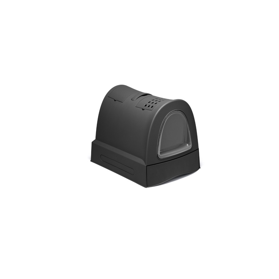 IMAC ΤΟΥΑΛΕΤΑ ΓΑΤΑΣ ΚΛΕΙΣΤΗ ZUMA 2ND LIFE ΜΑΥΡΟ 56x40x42,5cm IMAC