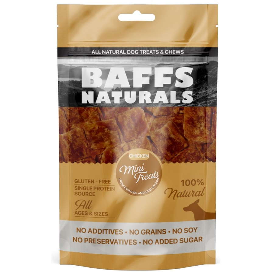 BAFFS CHICKEN MINI TREATS 100gr BAFFS NATURALS