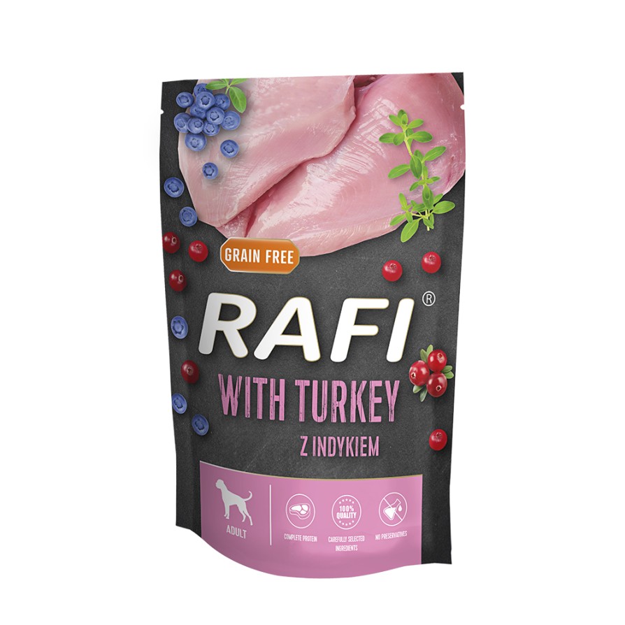 RAFI ADULT ΠΑΤΕ ΓΑΛΟΠΟΥΛΑ BLUEBERRY & CRANBERRY POUCH (500gr) RAFI