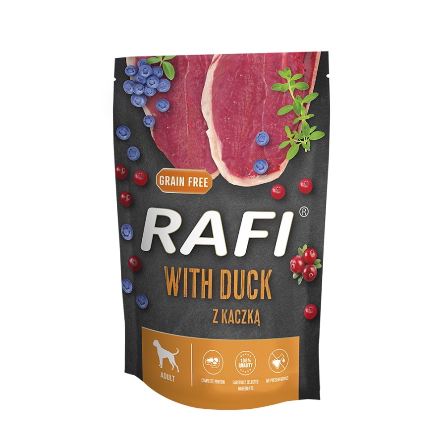 RAFI ADULT ΠΑΤΕ ΠΑΠΙΑ BLUEBERRY & CRANBERRY POUCH (500gr) RAFI