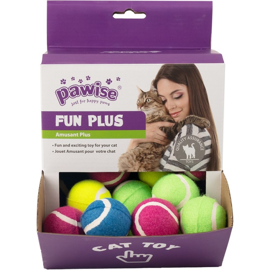 PW Παιχνίδι Γάτας Fun Box Tenis Ball with Bell PAWISE
