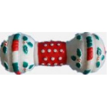 VINYL TOY FOR DOG CHRISTMAS DUMBBELL 14X7CM