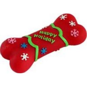 VINYL TOY FOR DOG HAPPY HOLIDAY BONE 18,8X7,8X4,2CM