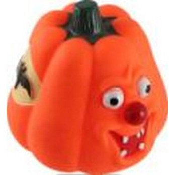 VINYL TOY FOR DOG SMILEY PUMPKIN Ø7,5X7,5CM