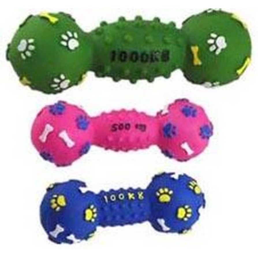 VINYL TOY FOR DOG PAWS&BONES DUMBBELL 18X6CM