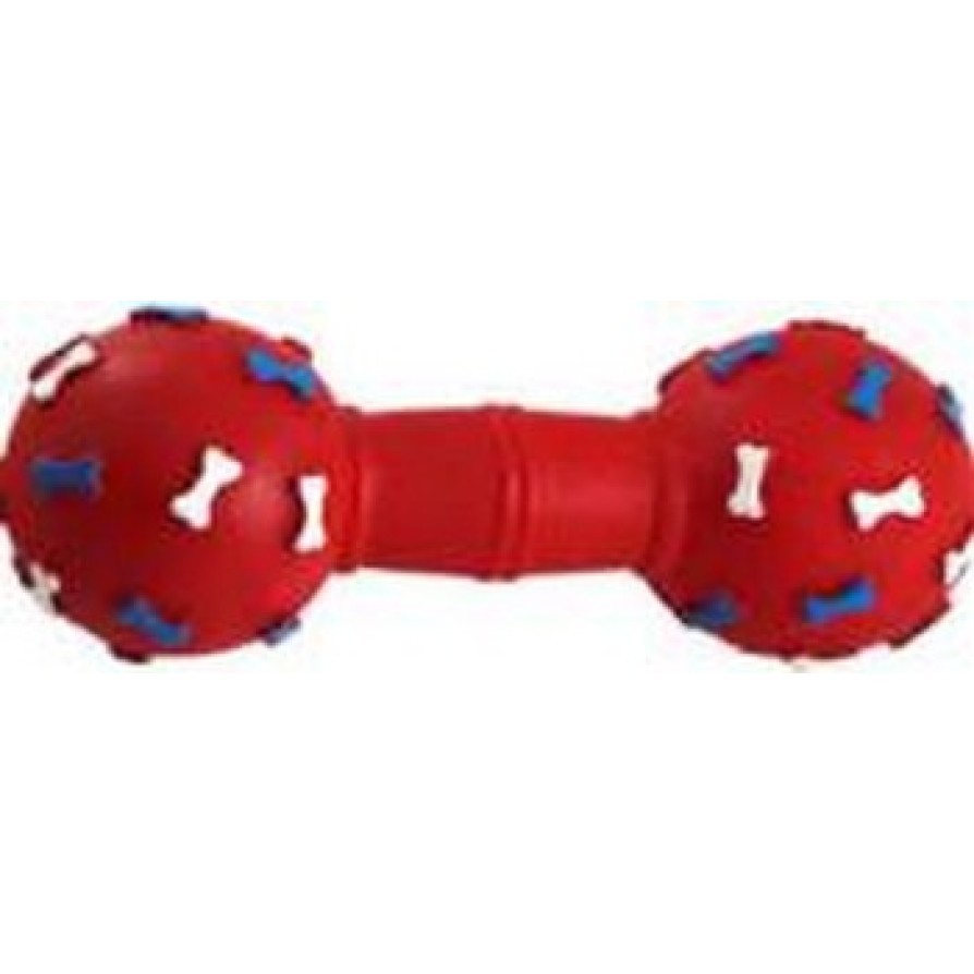 VINYL TOY FOR DOG BONES DUMBBELL 18,5X6,5CM