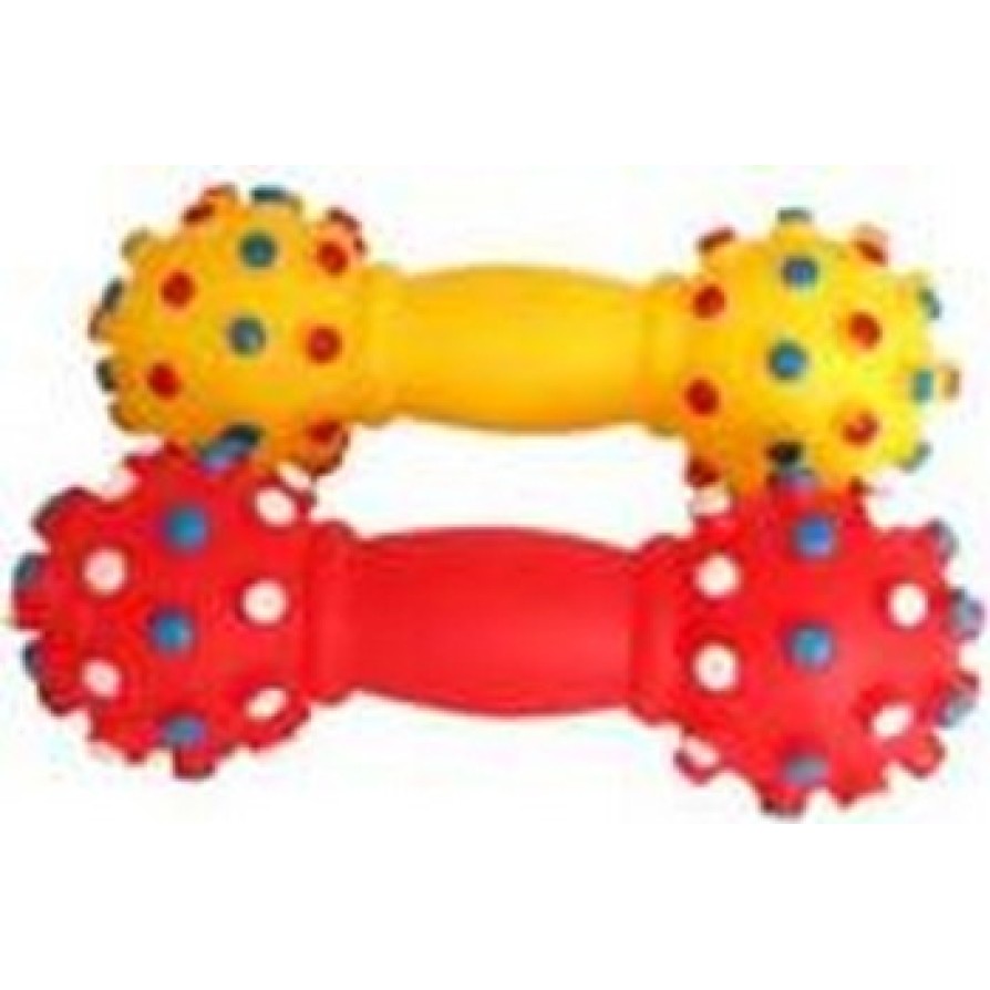 VINYL TOY FOR DOG URCHIN DUMBBELL 15,8X5,8CM