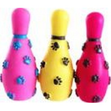 VINYL TOY FOR DOG BOWLING PIN PAWS 14X5,5CM