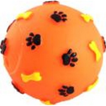VINYL TOY FOR DOG BONE&PAWS BALL Ø6