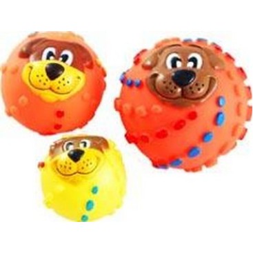 VINYL TOY DOG FACES BALL Ø6
