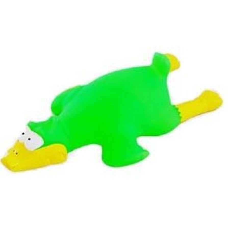 VINYL TOY FOR DOG LYING DUCK 19X10X5CM