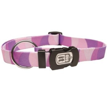 DOG IT ADJUSTABLE COLLAR SNAP WILDSTRIPES PURPLE XL
