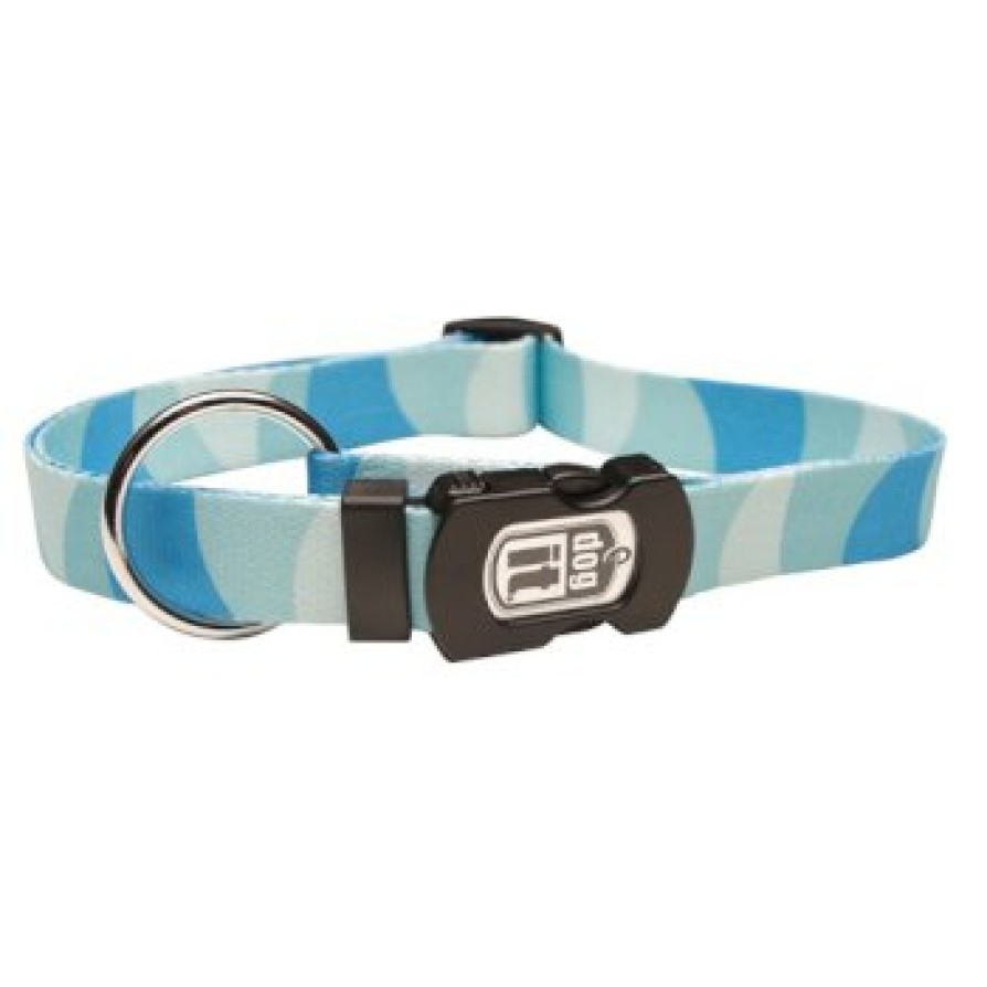 ADJUSTABLE COLLAR SNAP WILDSTRIPES BLUE XL (MT) DOGIT