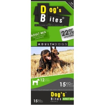 DOG'S BITES ADULT MIX 15KG