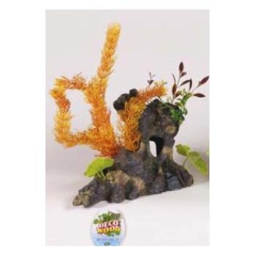 MARINA DECORATION WOOD WITH PLASTIC PLANTS XL