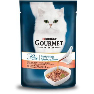 GOURMET PERLE Φιλετάκια ''Θριαμβος της Σάλτσας'' με Σολομό 85GR *προς Κ*