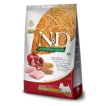 N&D LG DOG CHICKEN & POMEGRANATE SENIOR MINI 2,5KG