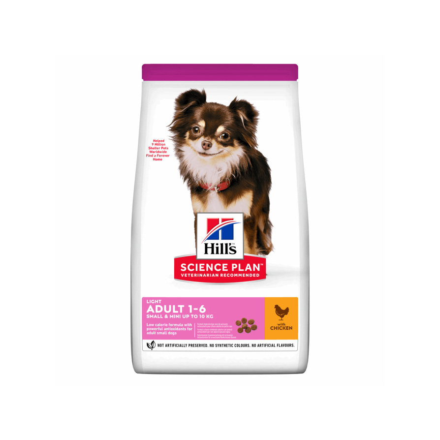 HILL'S SP ADULT DOG LIGHT SMALL & MINI CHICKEN 1,2KG + 300GR HILLS