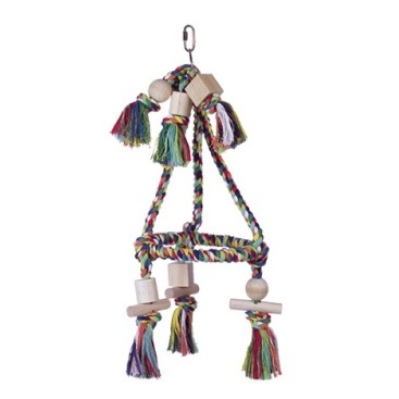 NOBBY Παιχνίδι Πτηνών pyramide cotton w/ wood blocks 19cm, 45cm