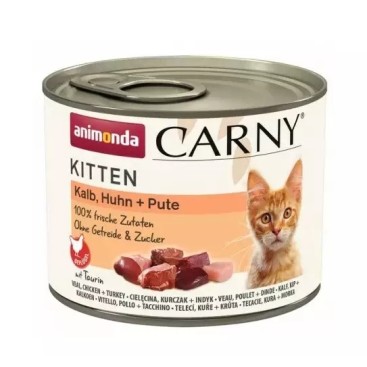 ANIMONDA CARNY KITTEN με Μοσχάρι, Κοτόπουλο & Γαλοπούλα 200GR