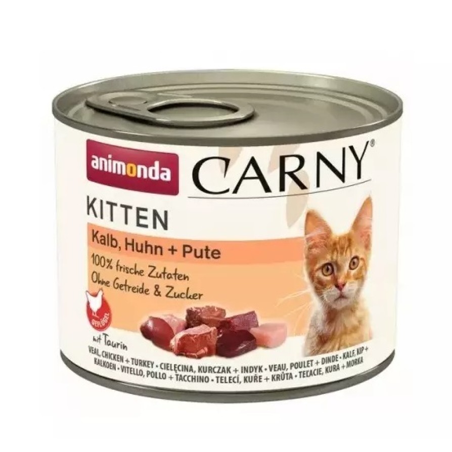 CARNY KITTEN ΜΟΣΧΑΡΙ & ΚΟΤΟΠΟΥΛΟ & ΓΑΛΟΠΟΥΛΑ 200GR ANIMODA