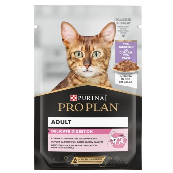 PRO PLAN CAT ADULT DELICATE DIGESTION σε Σάλτσα με Γαλοπούλα 85gr