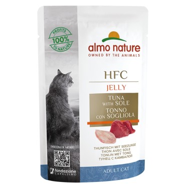 ALMO NATURE σε Ζελέ με Τόνο & Γλώσσα 55gr