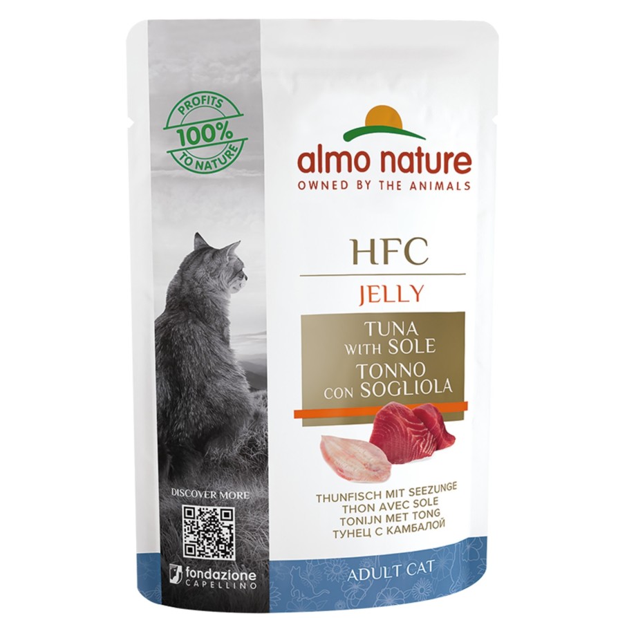 CUL JELLY-w Tuna & Sole, 55g με ΤΟΝΟ και Γλώσσα ALMO NATURE