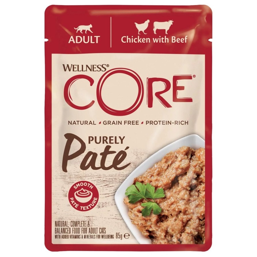 CORE WC PURELY PATE ADULT CHICKEN WITH BEEF 85GR CORE