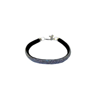 WOOF Περιδέραιο Στρογγυλό με Strass ΜΩΒ 23-28cm