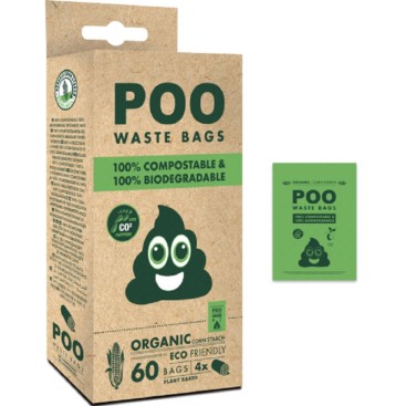 M-PETS ΣΑΚΟΥΛΕΣ ΥΓΙΕΙΝΗΣ Poo 100% Compostable & Biodegradable (60 bags) *προς Κ*