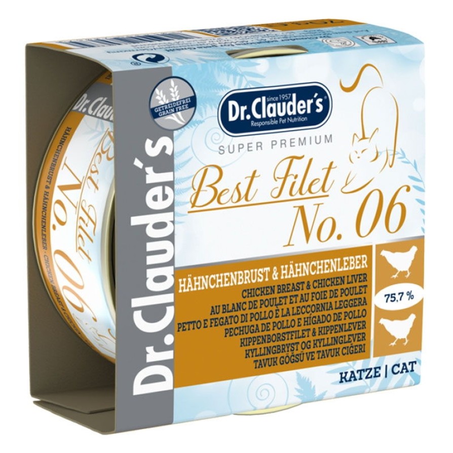 Dr.Clauder's Best Filet No 6 70g Στήθος και συκώτι κοτόπουλου DR.CLAUDERS