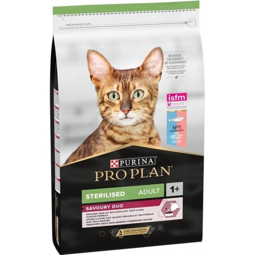 PRO PLAN CAT STERILISED Μπακαλιάρος & Πέστροφα 1.5Kg PRO PLAN