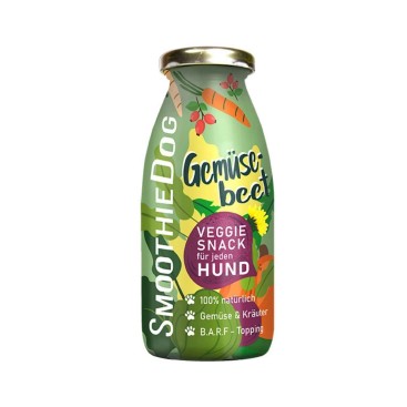 SMOOTHIEDOG VEGGIE ΜΕ ΛΑΧΑΝΙΚΑ, ΦΡΟΥΤΑ, ΥΠΕΤΡΟΦΕΣ & ΒΟΤΑΝΑ GRAIN FREE 250ML