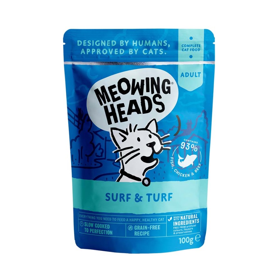 MEOWING WET SUPURRR SURF & TURF 100gr MEOWING HEADS
