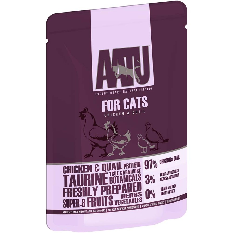 AATU CAT POUCH CHICKEN & QUAIL 85gr 