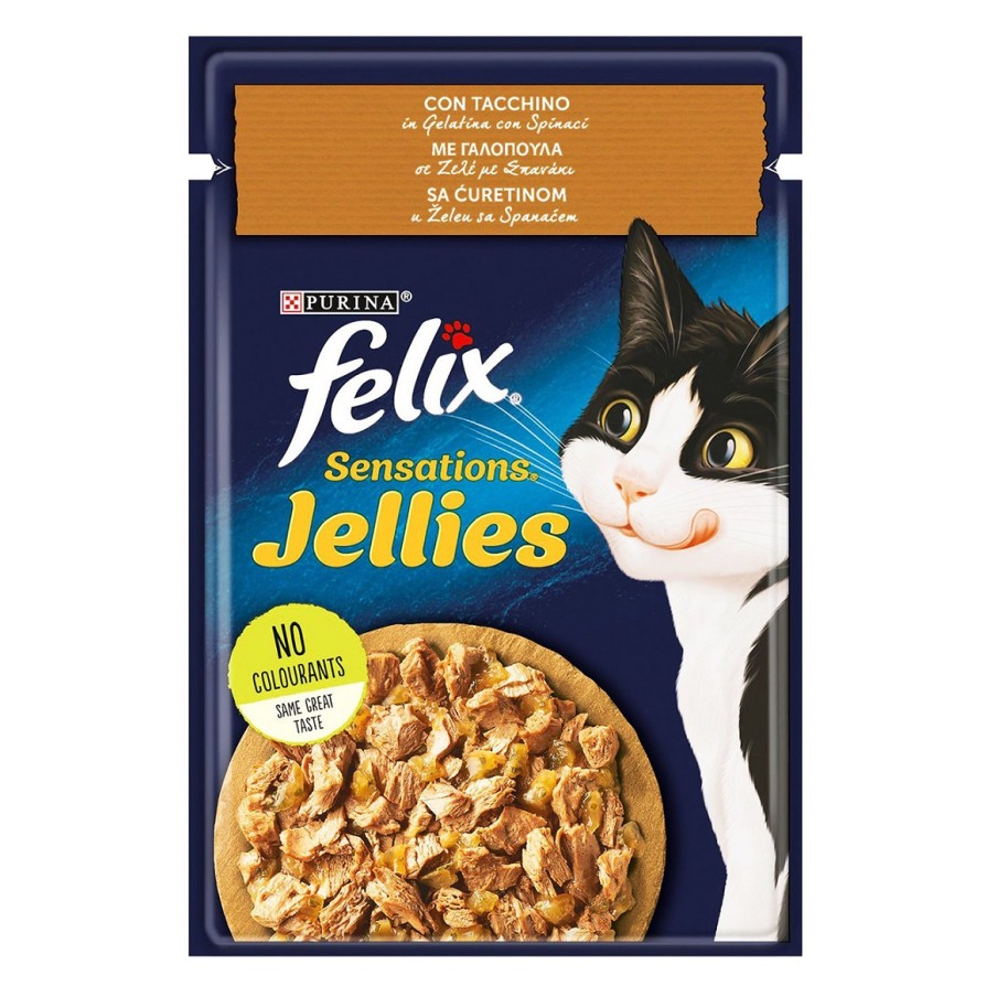 FELIX SENSATIONS ΦΑΚΕΛΑΚΙ ΜΕ ΓΑΛΟΠΟΥΛΑ ΚΑΙ ΣΠΑΝΑΚΙ ΣΕ ΖΕΛΕ 85GR FELIX