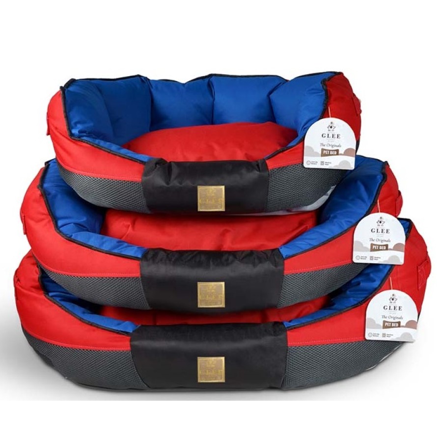 GLEE ΚΡΕΒΑΤΙ OYSTER KOKKΙΝΟ-ΜΠΛΕ S 50cm GLEE