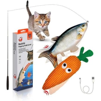 FO ΠΑΙΧΝΙΔΙ ΓΑΤΑΣ ΣΕΤ REALISTIC FLOPPING FISH & CARROT