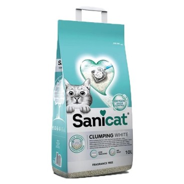 Sanicat Clumping White Fragrance Free 10lit