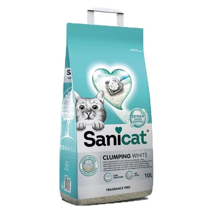 Sanicat Clumping White Fragrance Free 10lit SANICAT