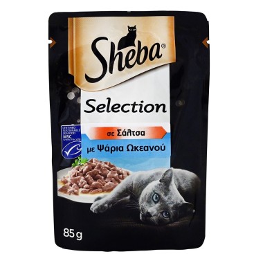 SHEBA Pouch Τόνος & Ψάρια Ωκεανού 85gr