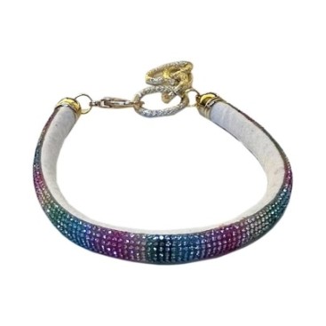 WOOF Περιδέραιο Στρογγυλό με Strass ΠΟΛΥΧΡΩΜΟ 30-35cm