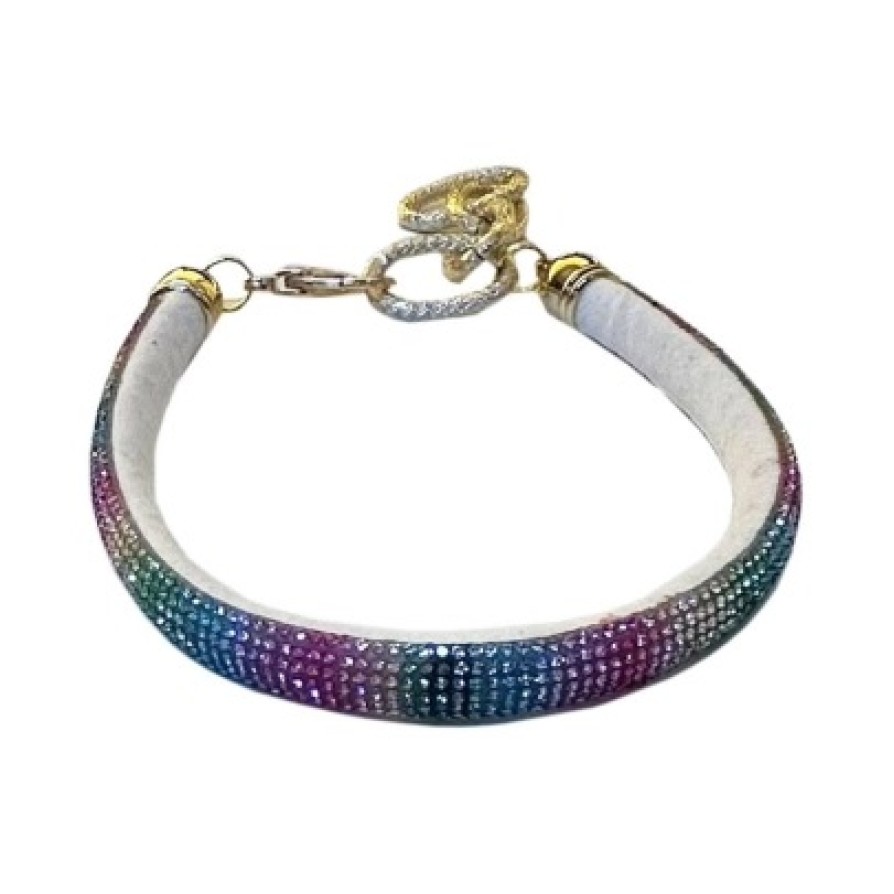 Περιδέραιο στρογγυλό με strass / 30-35 WOOFMODA